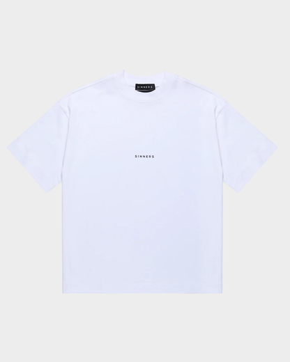 CENTER LOGO WHITE BOXY T-SHIRT
