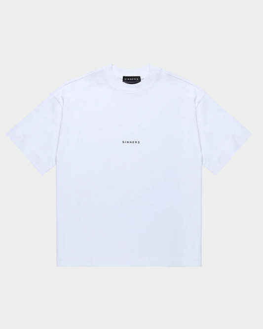 CENTER LOGO WHITE BOXY T-SHIRT
