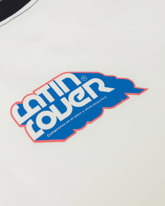 BABY TEE CAMPEONES EN EL AMOR BLANCO AZUL