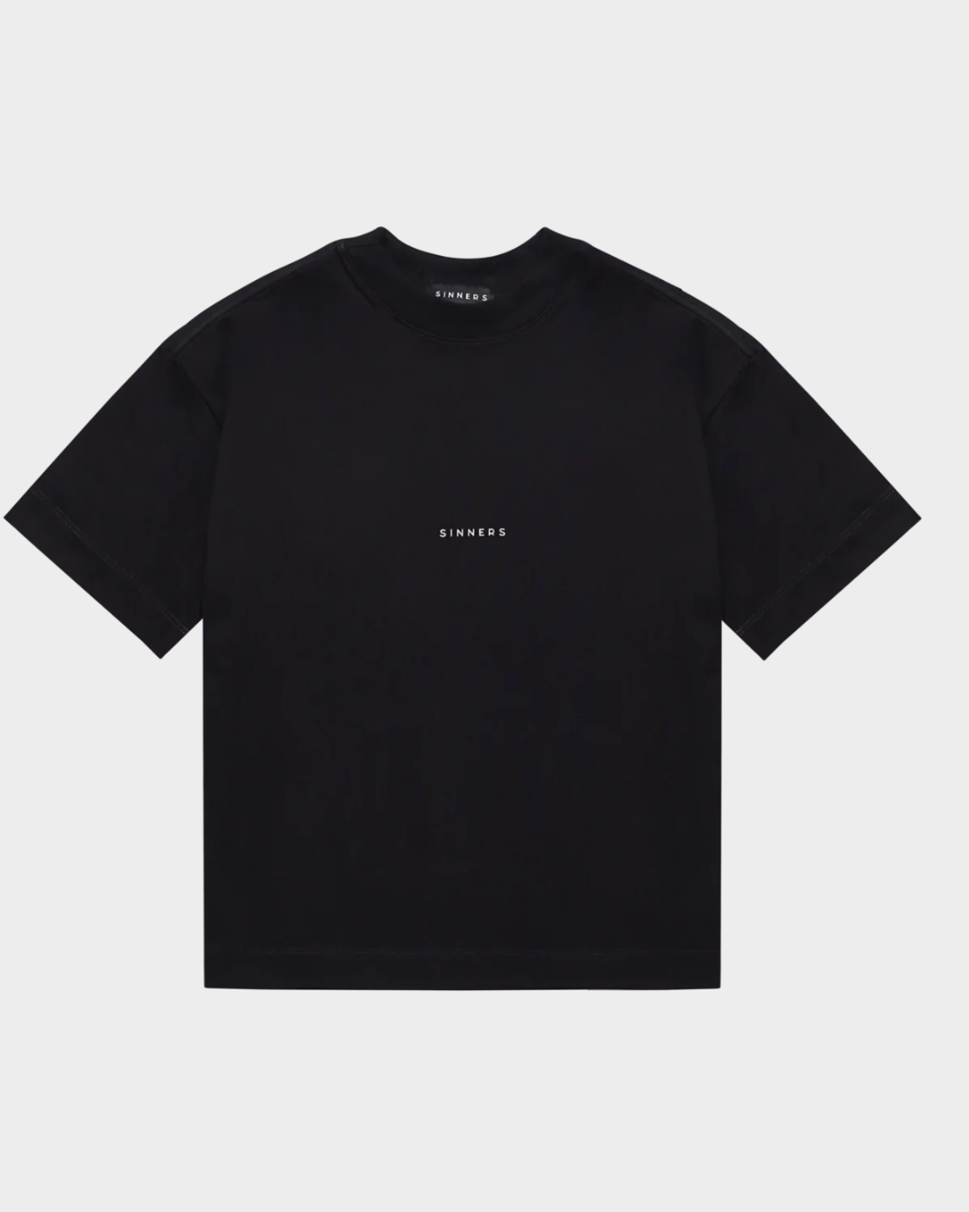 CENTER LOGO BLACK BOXY T-SHIRT
