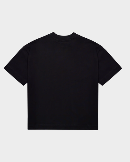 CENTER LOGO BLACK BOXY T-SHIRT