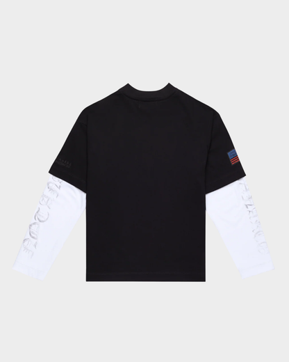 POLIZIA BLACK/WHITE DOUBLE SLEEVE