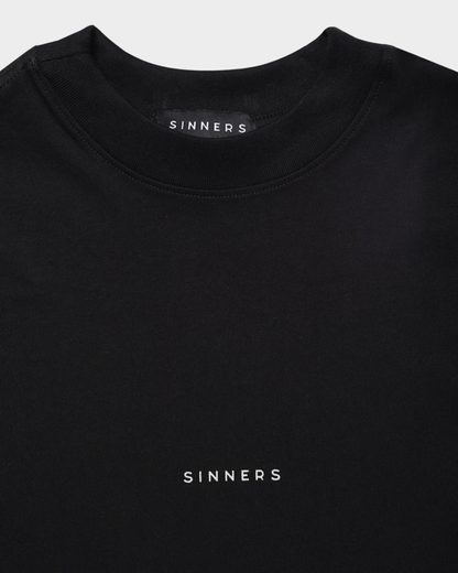 CENTER LOGO BLACK BOXY T-SHIRT