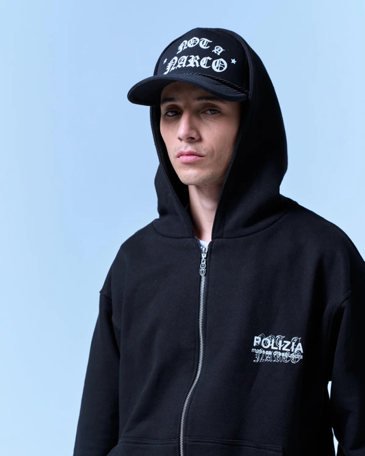 POLIZIA BLACK HOODIE
