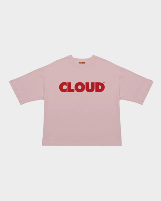 CAMISETA BLOCK ROSA SOBRE ROJO