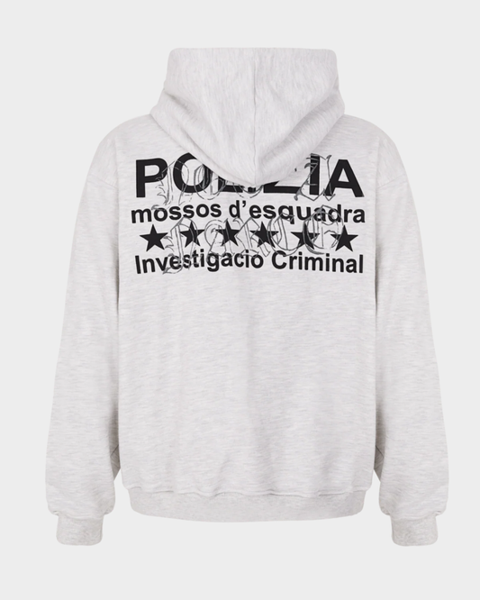 POLIZIA GRAY HOODIE
