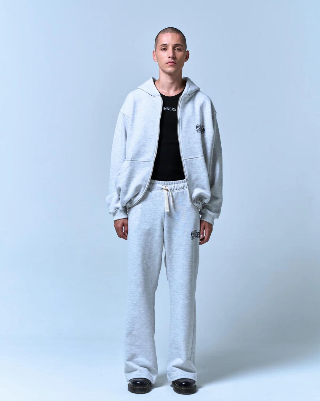 POLIZIA GRAY HOODIE