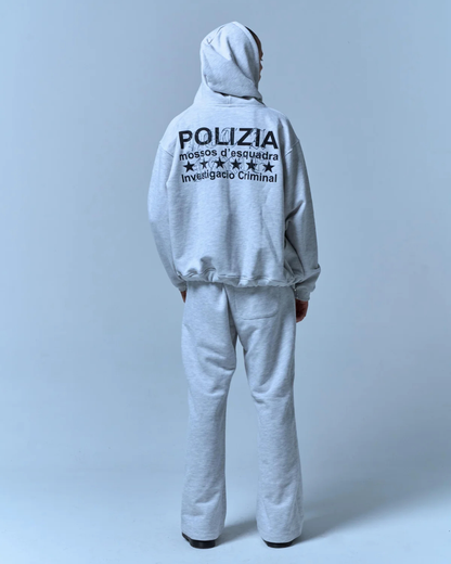 POLIZIA GRAY HOODIE