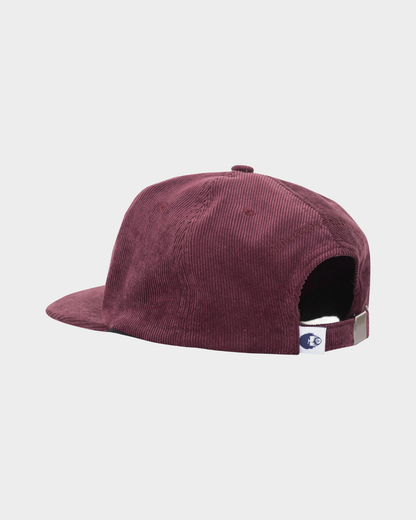 GORRA APLIQUE CORDUROY VINO
