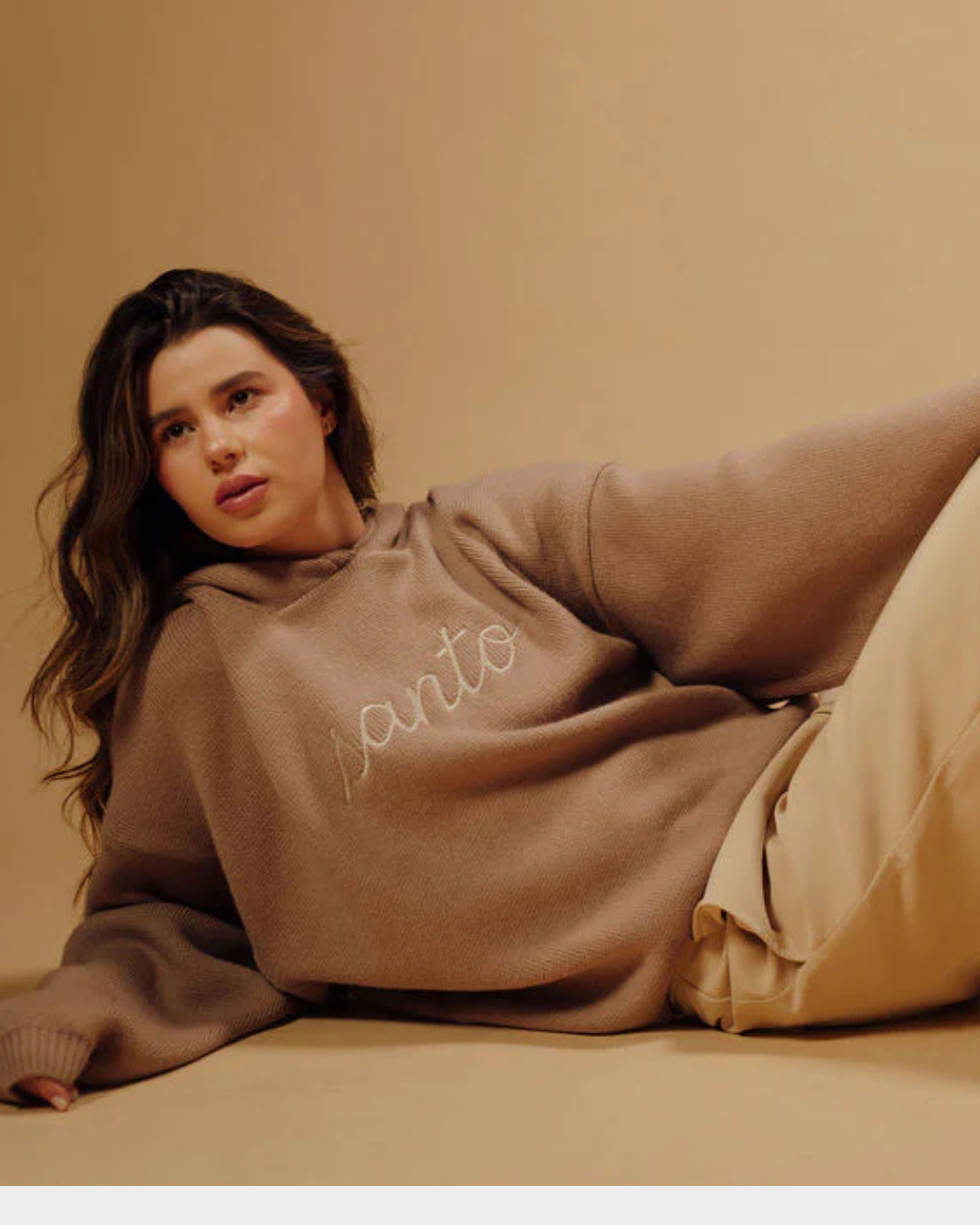 COFFEE KNIT HOODIE