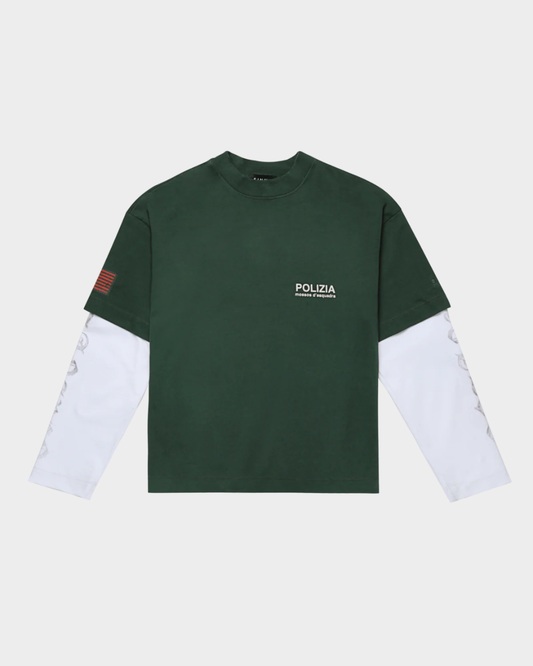 POLIZIA GREEN DOUBLE SLEEVE