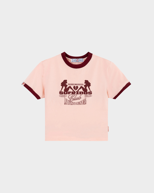 BABY TEE SUFRIDOS CLUB ROSADO VINO
