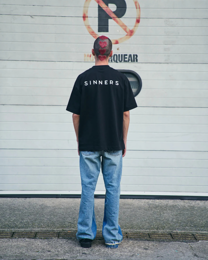 SINNERS LOGO BLACK T-SHIRT