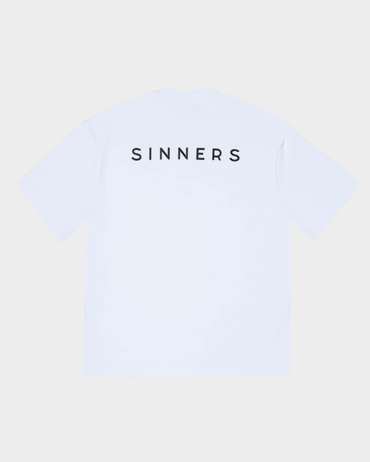 SINNERS LOGO WHITE T-SHIRT