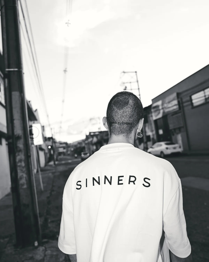SINNERS LOGO WHITE T-SHIRT