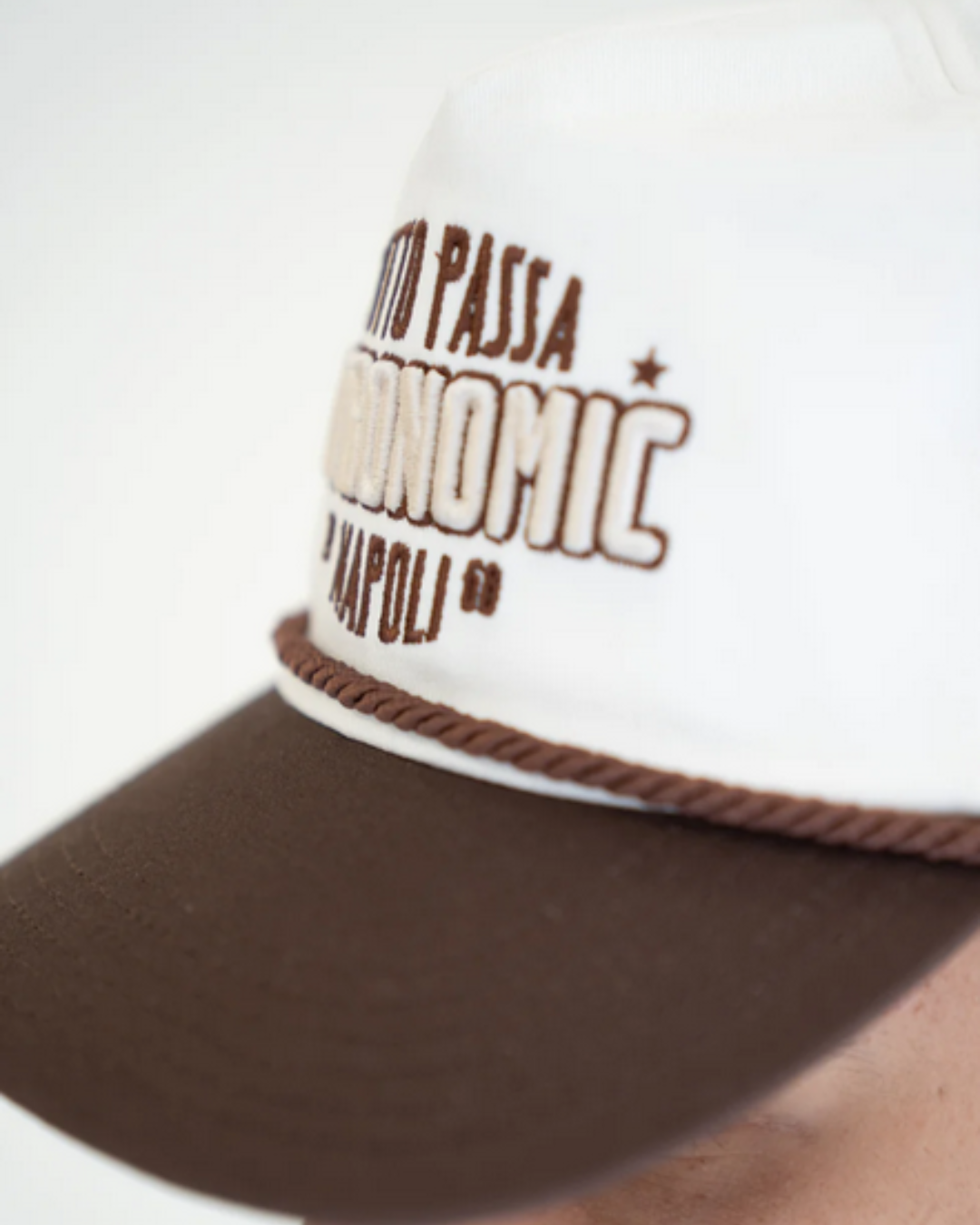 GORRA GOLFER NAPOLI - CREMA Y CAFÉ