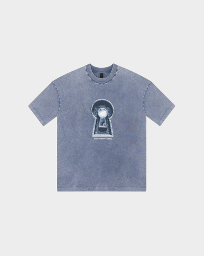 DOPAMINE BLUE KEYHOLE T-SHIRT