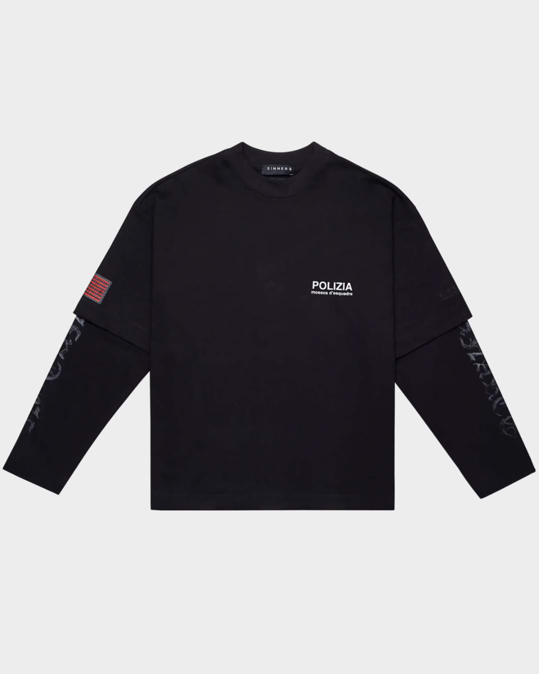 POLIZIA BLACK DOUBLE SLEEVE