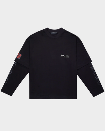 POLIZIA BLACK DOUBLE SLEEVE