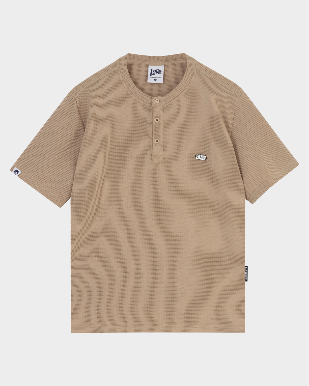 CAMISETA WAFFLE KNIT BOTONES BEIGE
