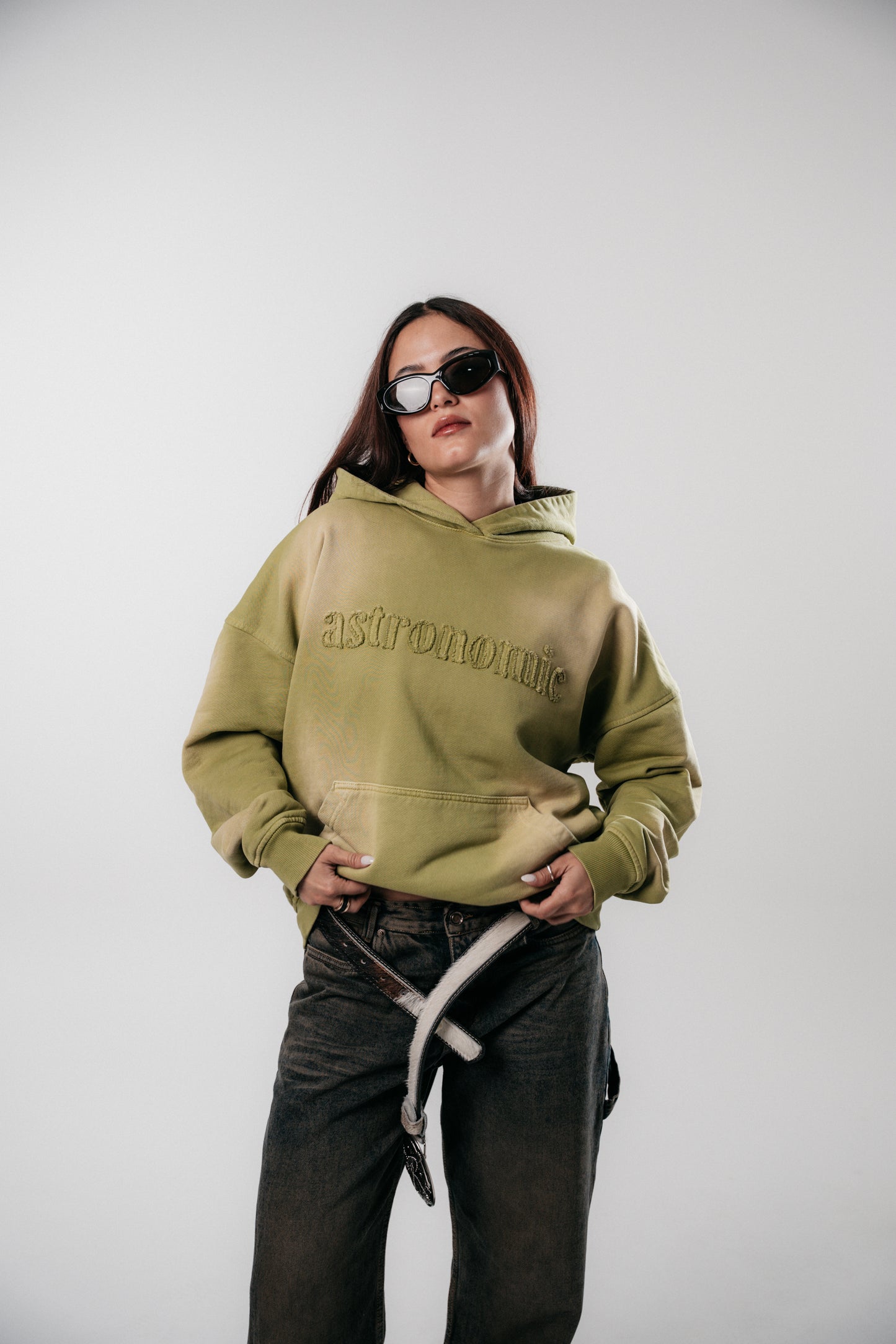 HOODIE WILD RIDE - VERDE OLIVA DESGASTADO