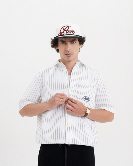 ACROSS THE LINES BUTTON SHIRT
