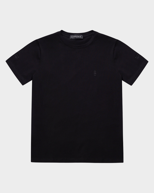 MONOGRAM SLIM BLACK T-SHIRT