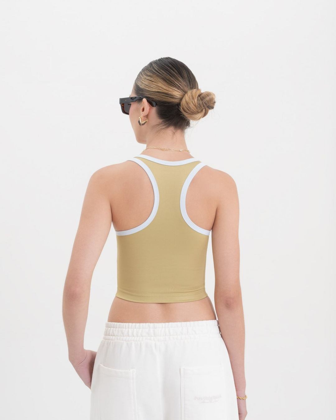 ACROSS THE LINES GREEN TANK TOP