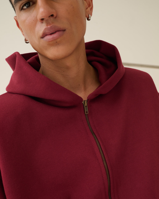 UNSEEN HOODIE BURGUNDY