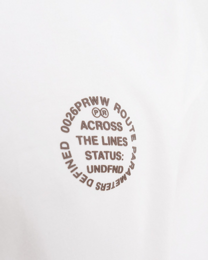 ACROSS THE LINES WHITE KEY T-SHIRT