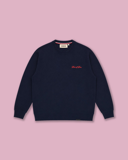 PATRIARCH KNIT SWEATER — BLUE NAVY