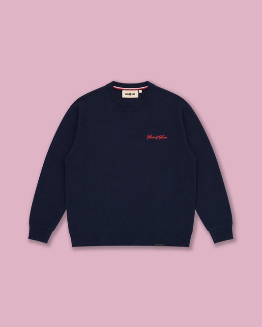 PATRIARCH KNIT SWEATER — BLUE NAVY