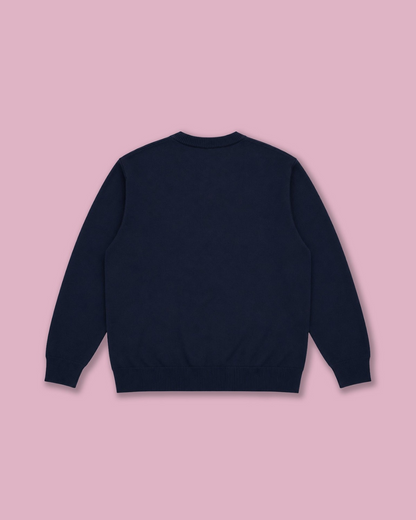 PATRIARCH KNIT SWEATER — BLUE NAVY