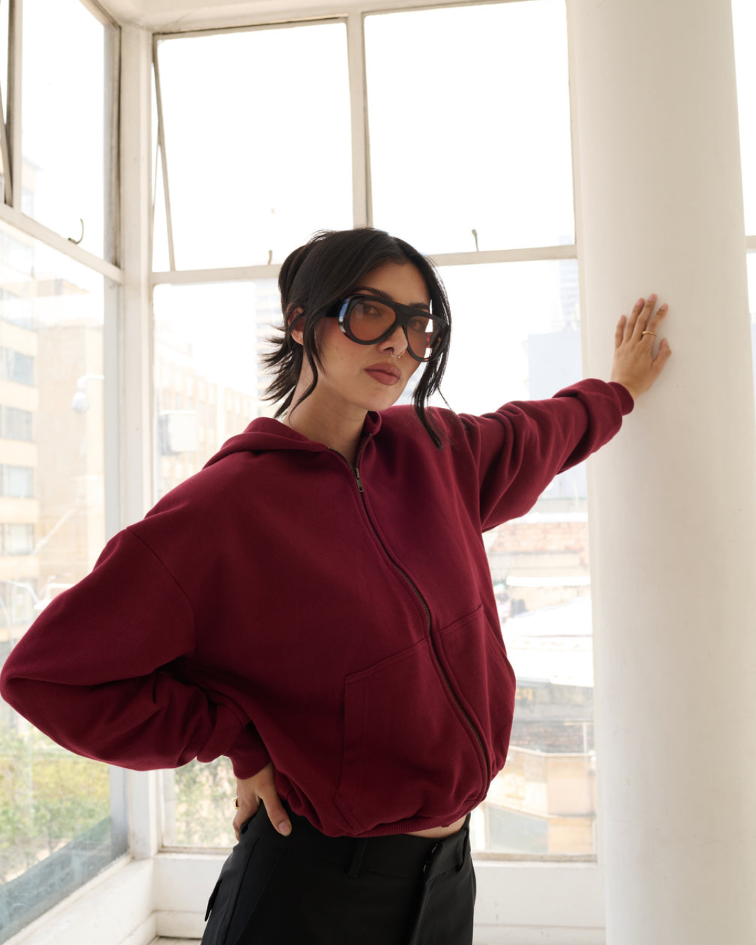 UNSEEN HOODIE BURGUNDY