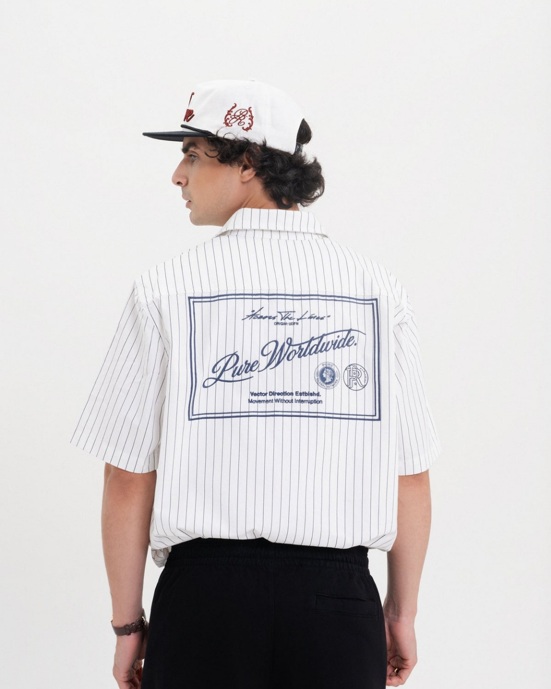 ACROSS THE LINES BUTTON SHIRT