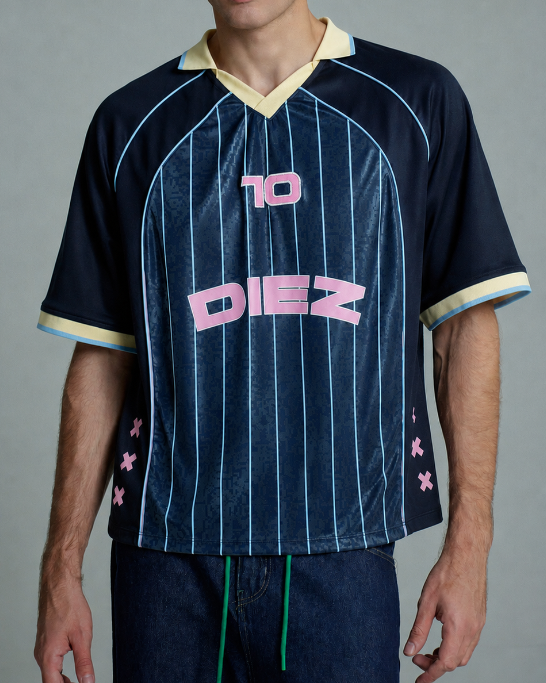 CAMISETA FUTBOLERA AZUL