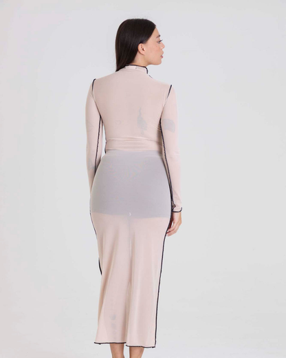SNAKE MESH DRESS