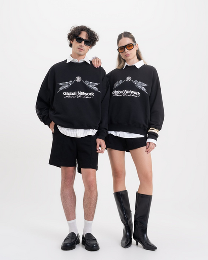 ACROSS THE LINES BLACK PULLOVER