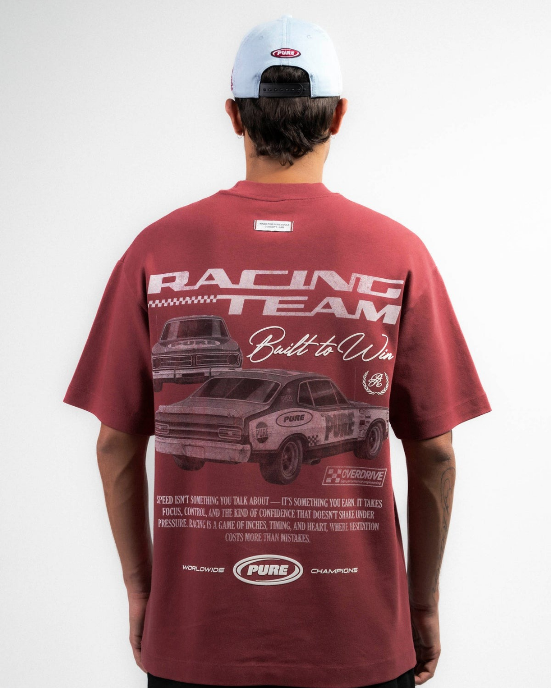 OVERDRIVE BURGUNDY T-SHIRT