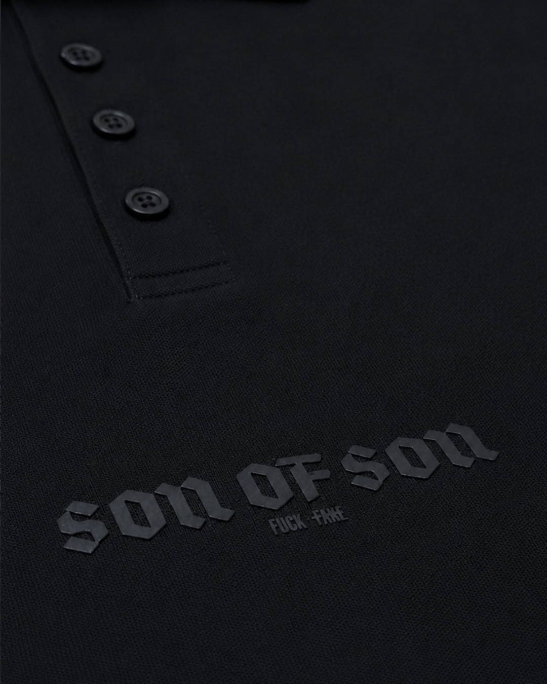 TRUST POLO SWEATER — BLACK