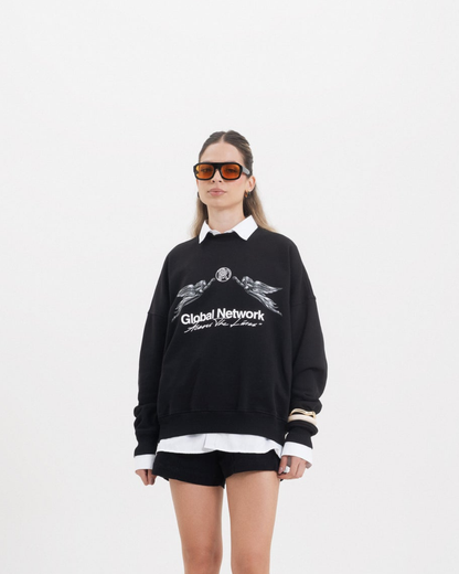 ACROSS THE LINES BLACK PULLOVER