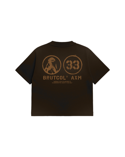 CAMISETA OVERSIZE CROPPED BRUTCOL® X MESIO A.K.A MESÍAS – NEGRO DESGASTADO