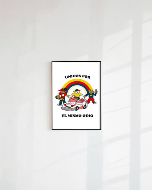 POSTAL UNIDOS POR EL MISMO ODIO (PAPEL 75GR)