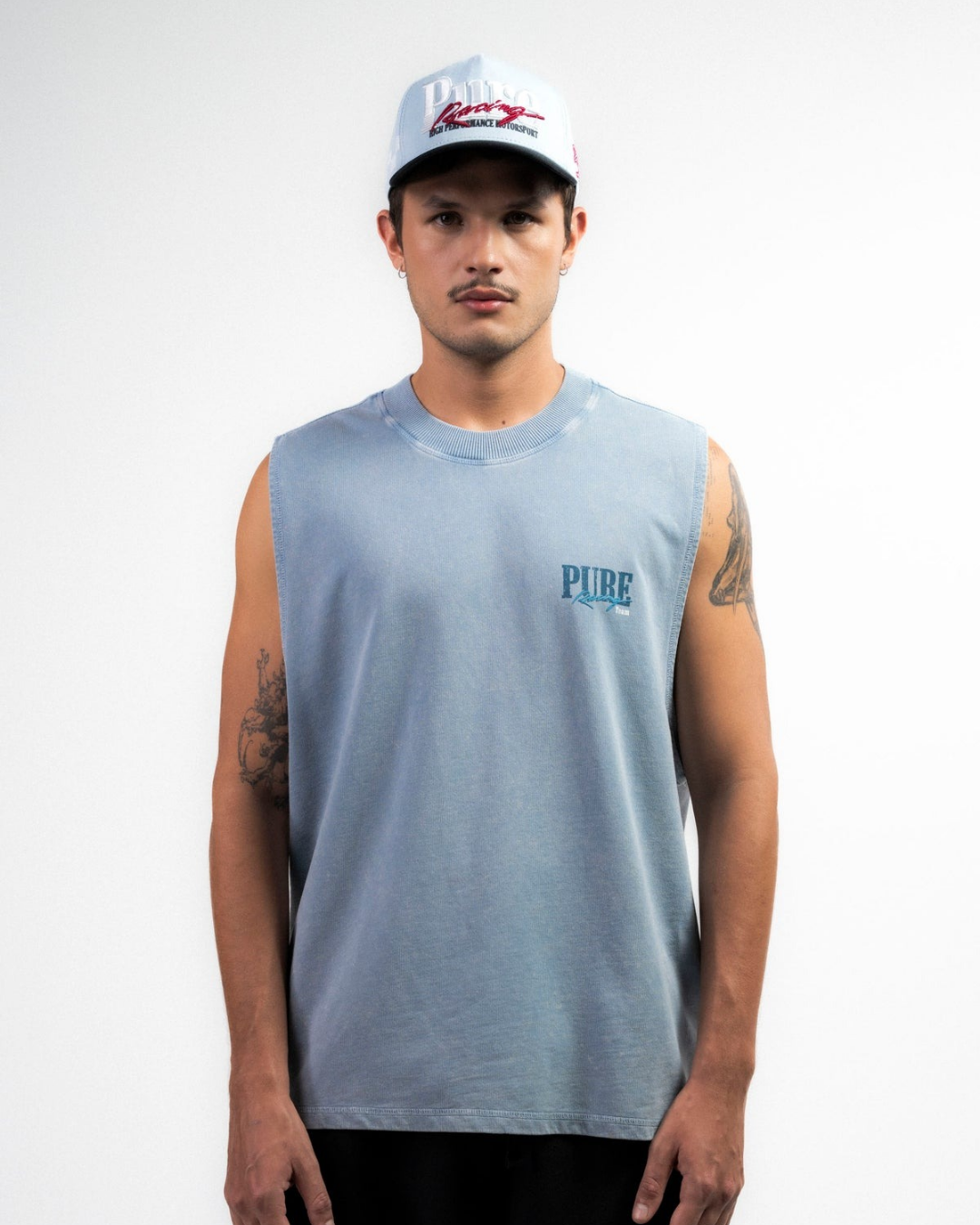 OVERDRIVE WASHED BLUE TANK TOP
