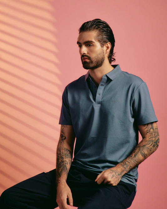 COUNTRY CLUB REGULAR POLO — GREY
