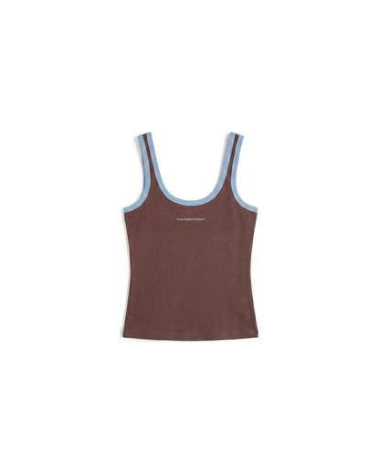 ACROSS THE LINES BROWN TANK TOP