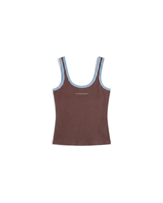 ACROSS THE LINES BROWN TANK TOP