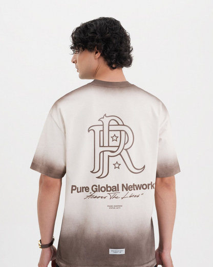 ACROSS THE LINES BROWN WASHED T-SHIRT