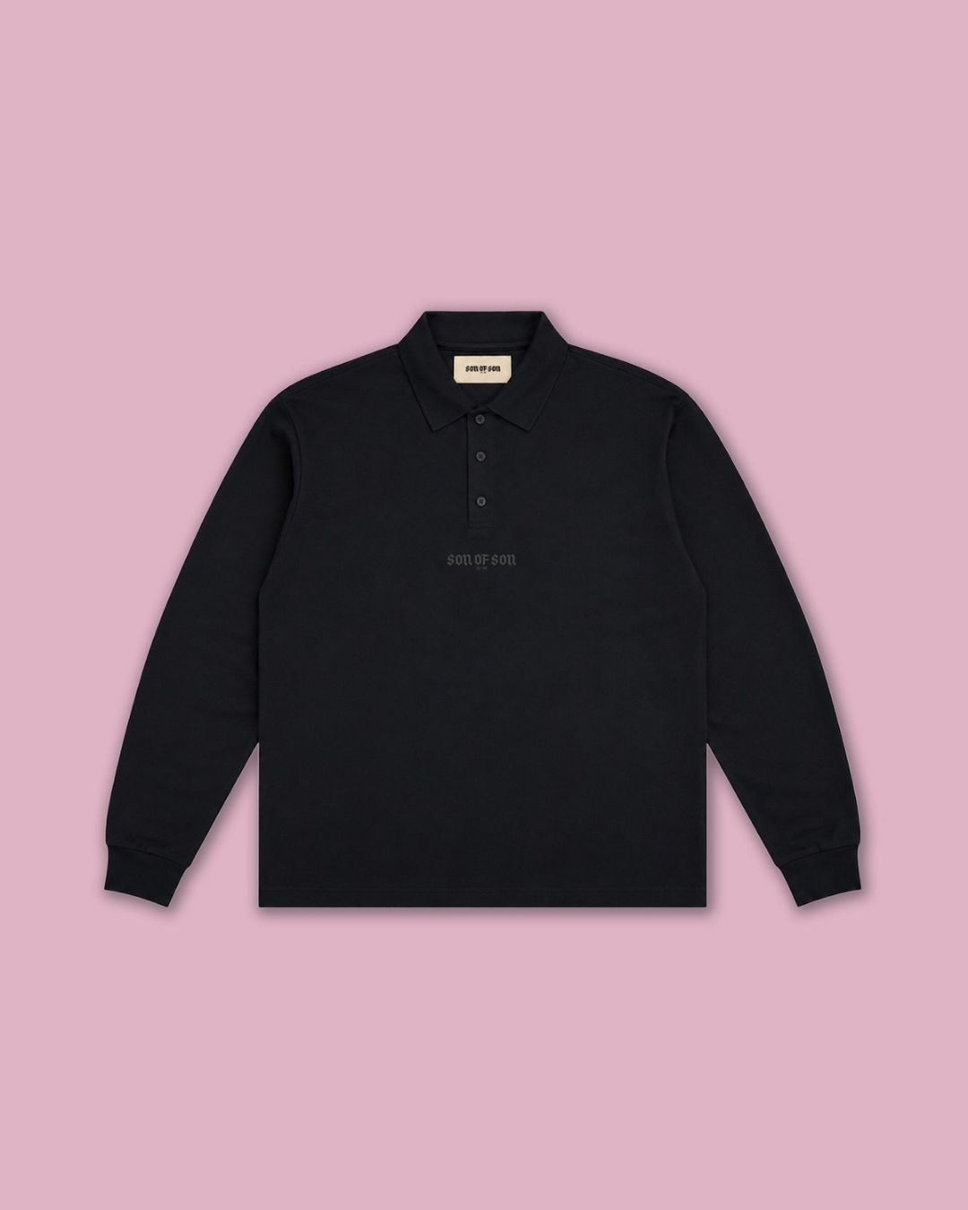 TRUST POLO SWEATER — BLACK
