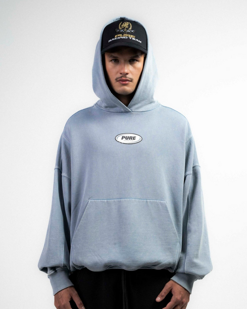 OVERDRIVE WASHED BLUE HOODIE